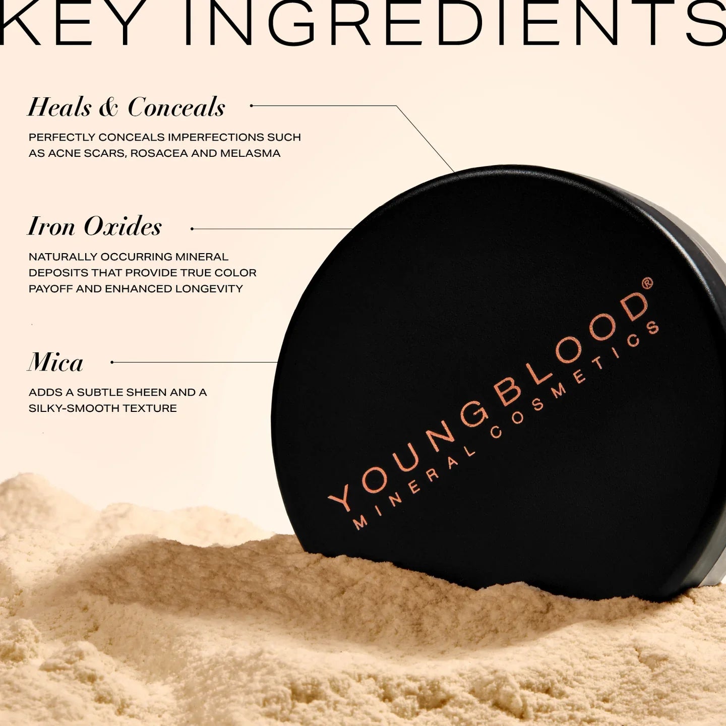 Youngblood Mineral Foundation Tawnee detailbeeld